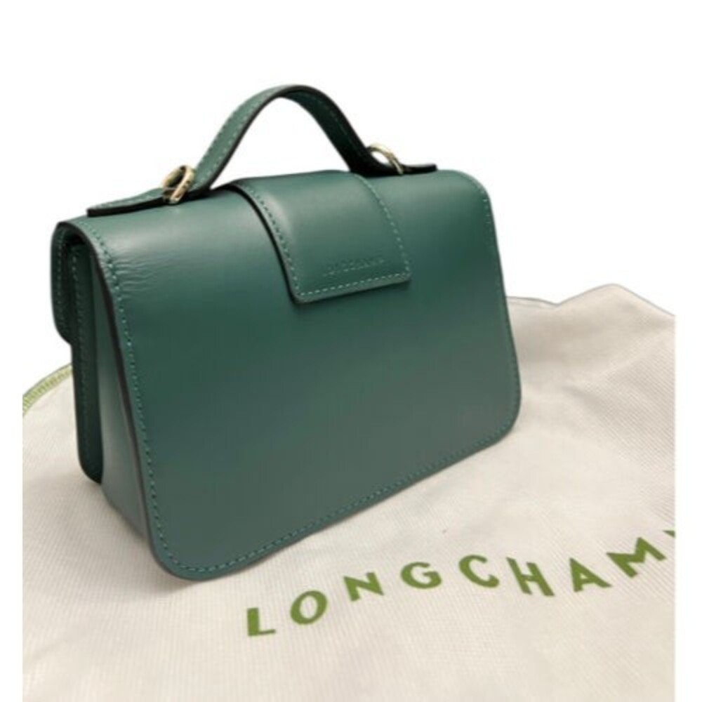 Longchamp Small Box Trot Crossbody Green Boxtrot Leather Handbag New $595 - Picture 11 of 14